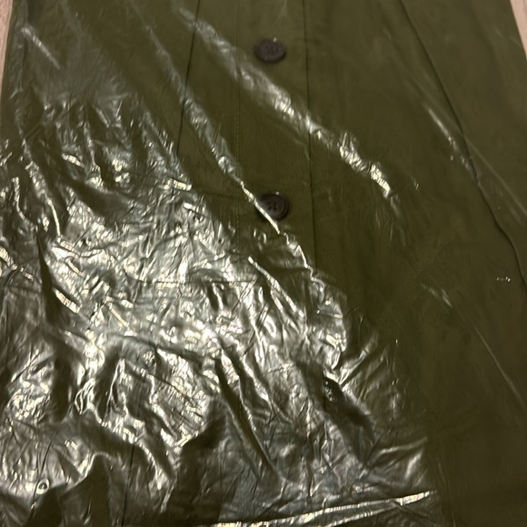 BNWT Banana Republic Twill Aline Khaki Green Midi Skirt Size 12  Sold Out - Picture 3 of 6